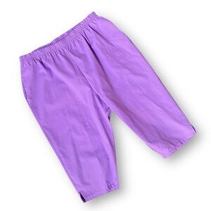 Vintage Women’s Cropped Elastic-Waist Ankle Pants - Lavender